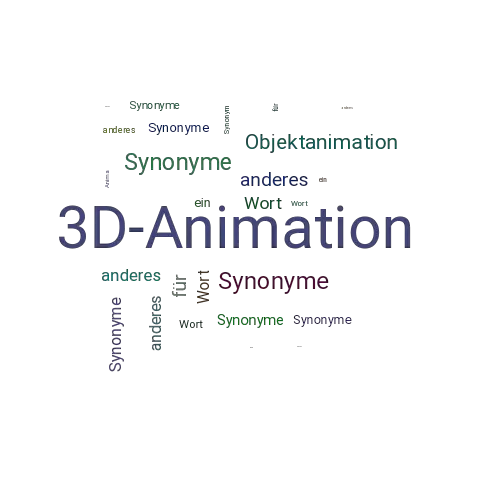 Ein anderes Wort für 3D-Animation - Synonym 3D-Animation