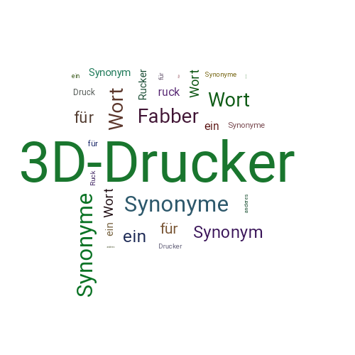Ein anderes Wort für 3D-Drucker - Synonym 3D-Drucker