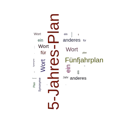 Ein anderes Wort für 5-Jahres-Plan - Synonym 5-Jahres-Plan