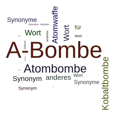Ein anderes Wort für A-Bombe - Synonym A-Bombe