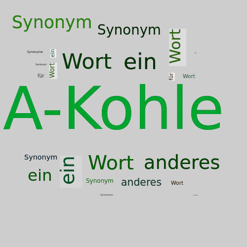 Ein anderes Wort für A-Kohle - Synonym A-Kohle