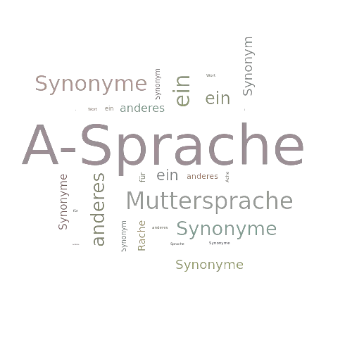 Ein anderes Wort für A-Sprache - Synonym A-Sprache