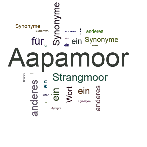 Ein anderes Wort für Aapamoor - Synonym Aapamoor