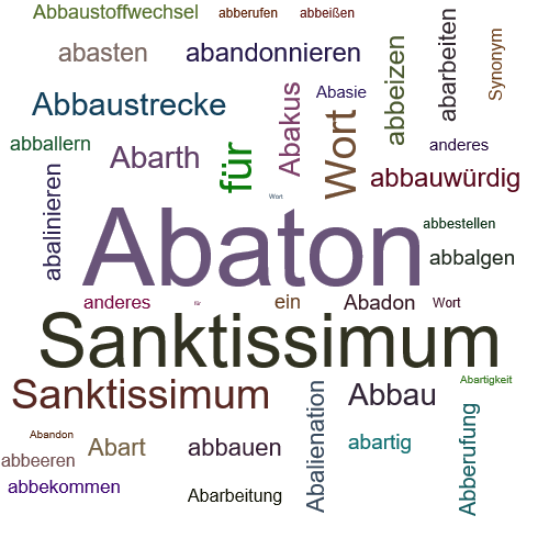 Ein anderes Wort für Abaton - Synonym Abaton