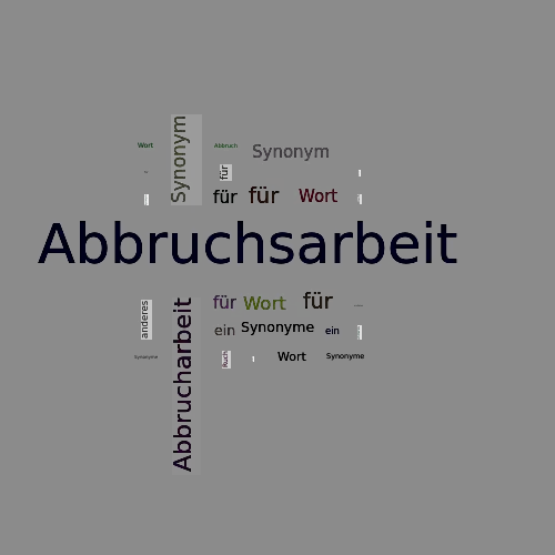 Ein anderes Wort für Abbruchsarbeit - Synonym Abbruchsarbeit