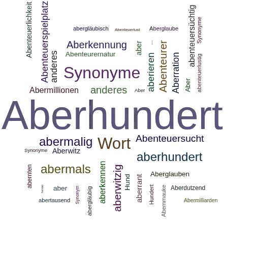 Ein anderes Wort für Aberhundert - Synonym Aberhundert