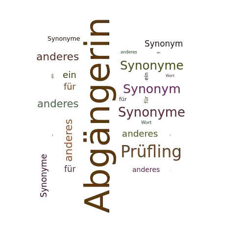 Ein anderes Wort für Abgängerin - Synonym Abgängerin