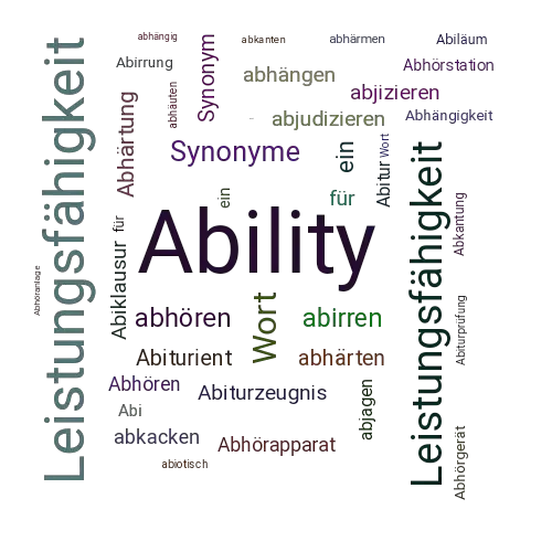 Ein anderes Wort für Ability - Synonym Ability