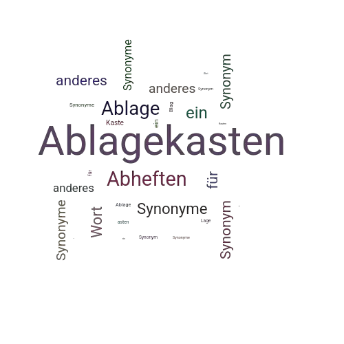 Ein anderes Wort für Ablagekasten - Synonym Ablagekasten