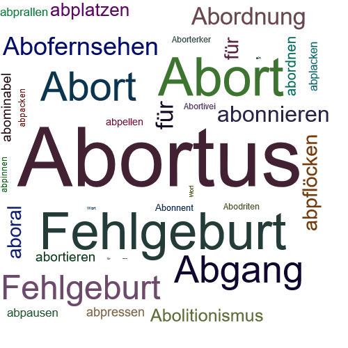 Ein anderes Wort für Abortus - Synonym Abortus