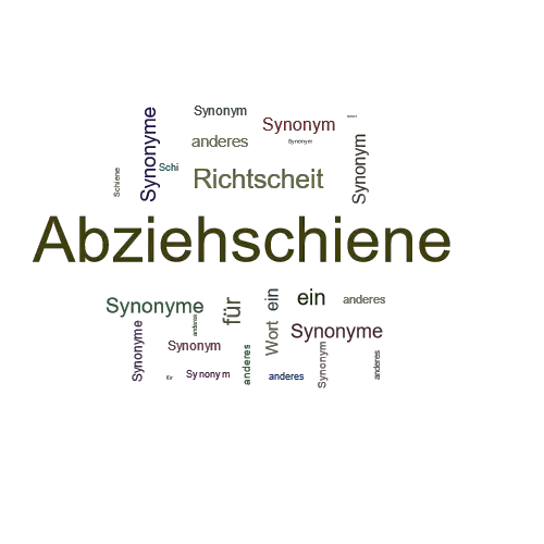 Ein anderes Wort für Abziehschiene - Synonym Abziehschiene