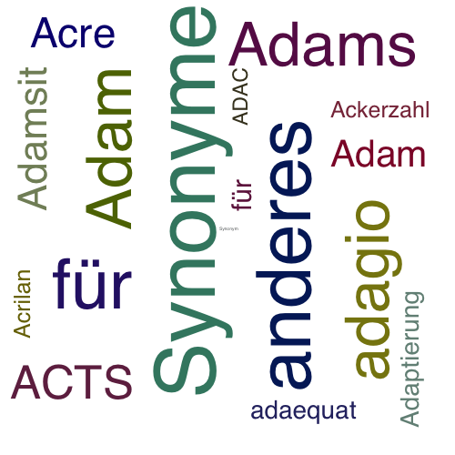 Ein anderes Wort für Adamanensee - Synonym Adamanensee