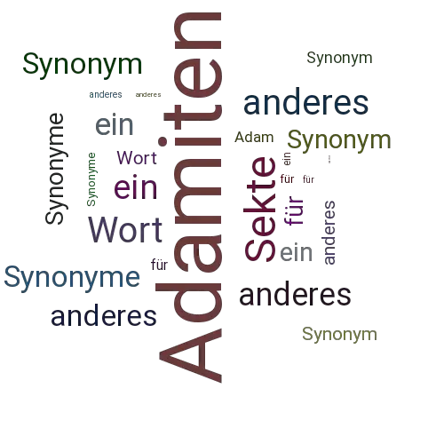 Ein anderes Wort für Adamiten - Synonym Adamiten