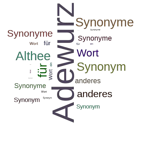 Ein anderes Wort für Adewurz - Synonym Adewurz