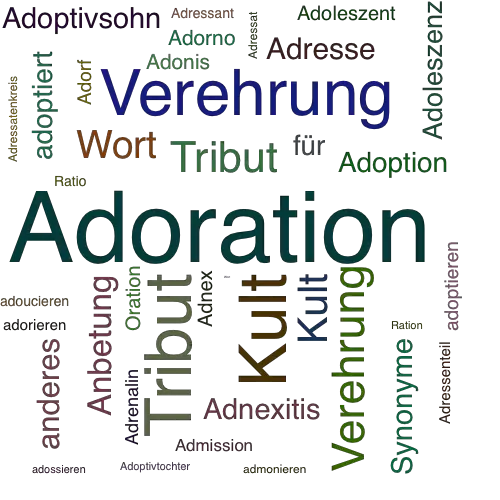 Ein anderes Wort für Adoration - Synonym Adoration
