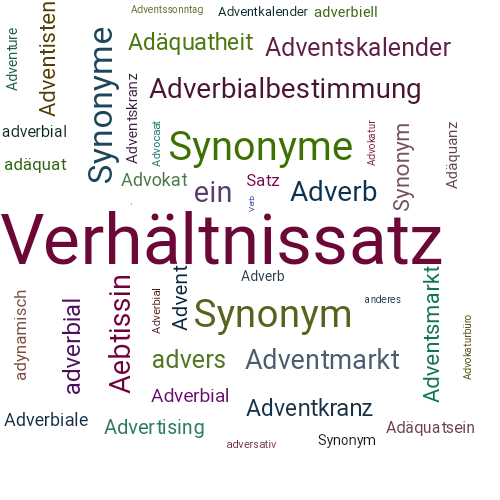 Ein anderes Wort für Adverbialsatz - Synonym Adverbialsatz