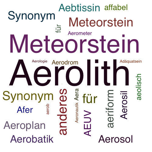 Ein anderes Wort für Aerolith - Synonym Aerolith