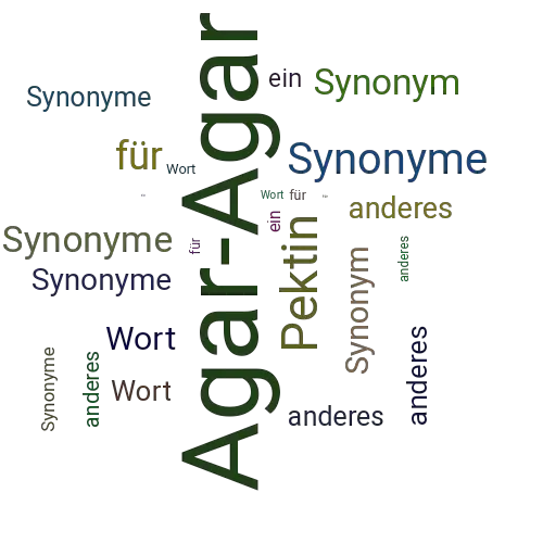 Ein anderes Wort für Agar-Agar - Synonym Agar-Agar