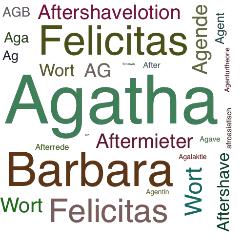 Ein anderes Wort für Agatha - Synonym Agatha
