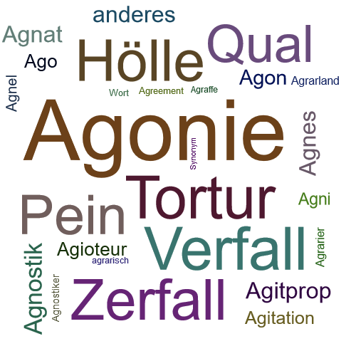 Ein anderes Wort für Agonie - Synonym Agonie