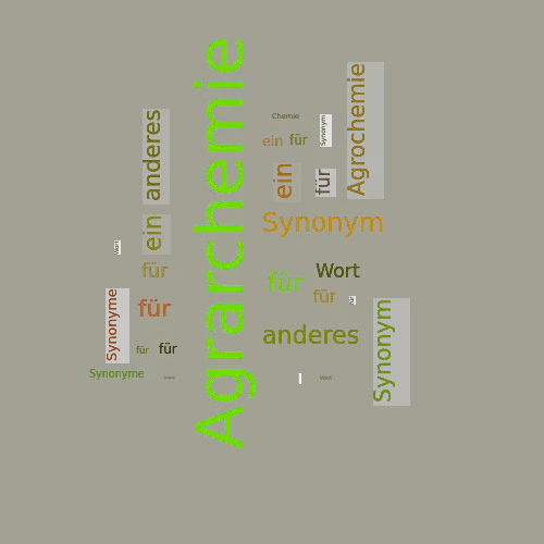 Ein anderes Wort für Agrarchemie - Synonym Agrarchemie
