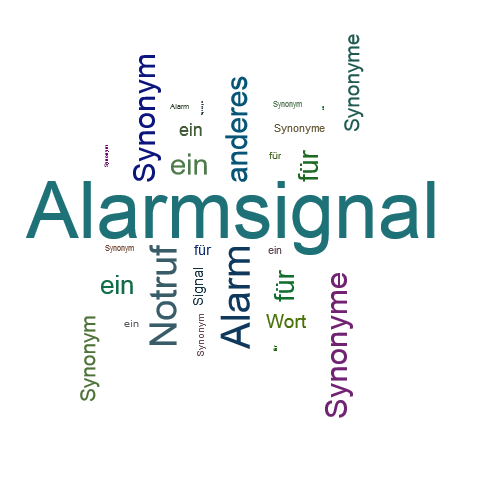 Ein anderes Wort für Alarmsignal - Synonym Alarmsignal