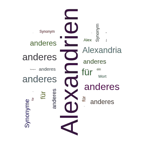Ein anderes Wort für Alexandrien - Synonym Alexandrien