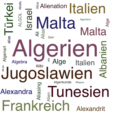 Ein anderes Wort für Algerien - Synonym Algerien