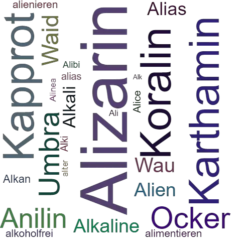 Ein anderes Wort für Alizarin - Synonym Alizarin