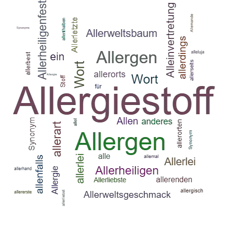 Ein anderes Wort für Allergiestoff - Synonym Allergiestoff