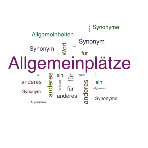 Ein anderes Wort für Allgemeinplätze - Synonym Allgemeinplätze