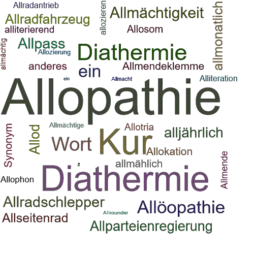 Ein anderes Wort für Allopathie - Synonym Allopathie