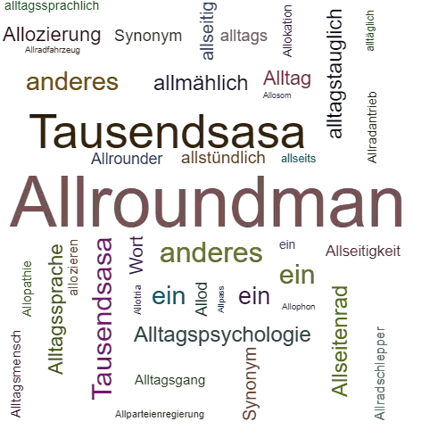 Ein anderes Wort für Allroundman - Synonym Allroundman