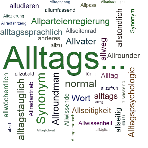 Ein anderes Wort für Alltags... - Synonym Alltags...