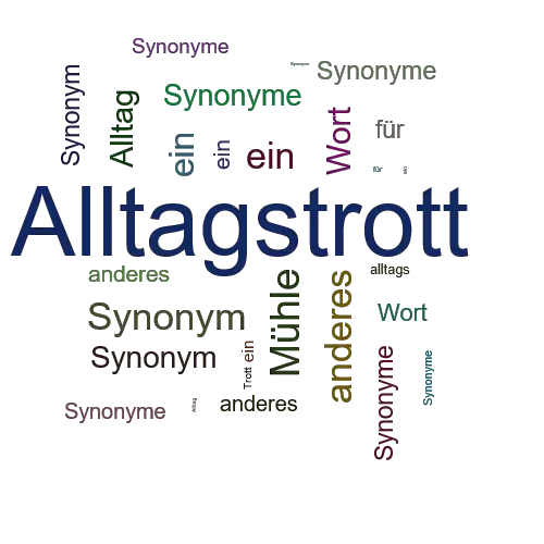 Ein anderes Wort für Alltagstrott - Synonym Alltagstrott