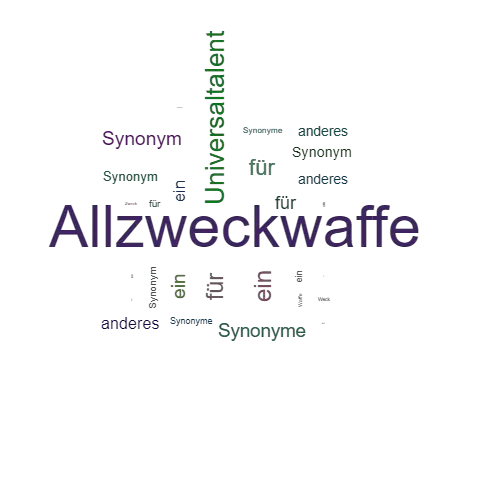 Ein anderes Wort für Allzweckwaffe - Synonym Allzweckwaffe