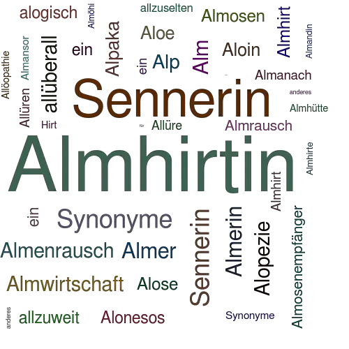 Ein anderes Wort für Almhirtin - Synonym Almhirtin