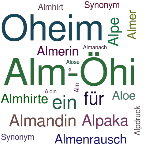 Ein anderes Wort für Almöhi - Synonym Almöhi