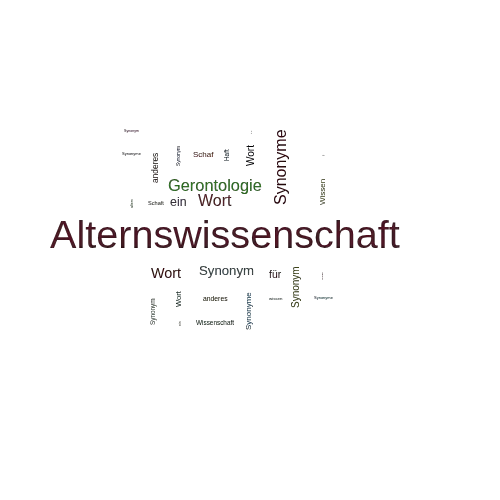Ein anderes Wort für Alternswissenschaft - Synonym Alternswissenschaft