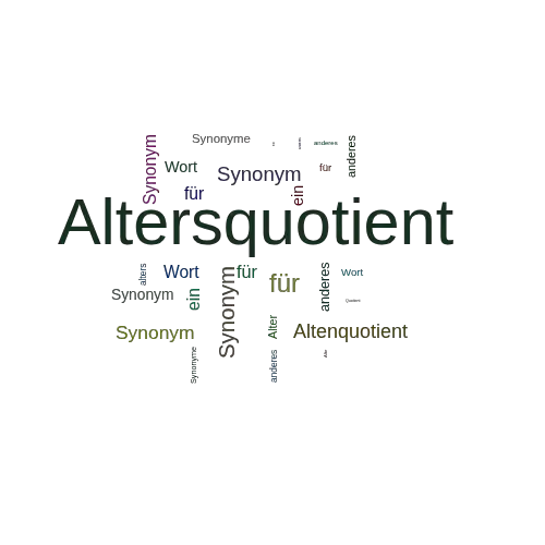 Ein anderes Wort für Altersquotient - Synonym Altersquotient