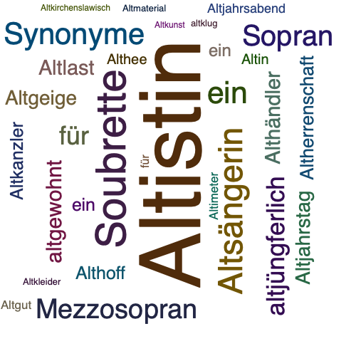 Ein anderes Wort für Altistin - Synonym Altistin
