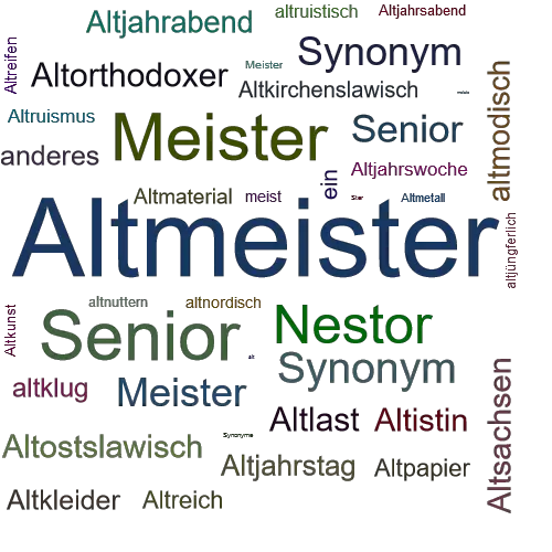 Ein anderes Wort für Altmeister - Synonym Altmeister