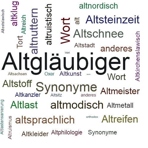 Ein anderes Wort für Altorthodoxer - Synonym Altorthodoxer