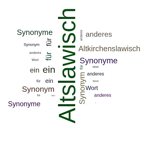 Ein anderes Wort für Altslawisch - Synonym Altslawisch