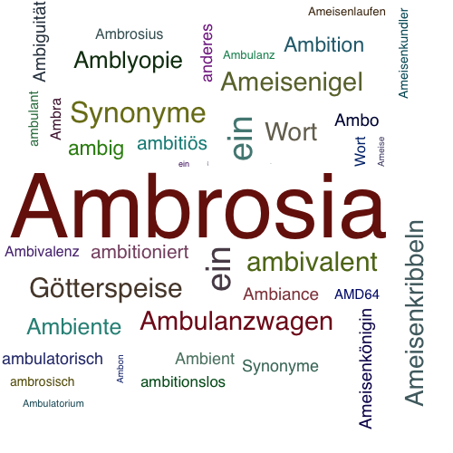 Ein anderes Wort für Ambrosia - Synonym Ambrosia