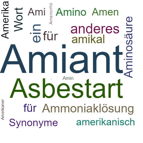 Ein anderes Wort für Amiant - Synonym Amiant