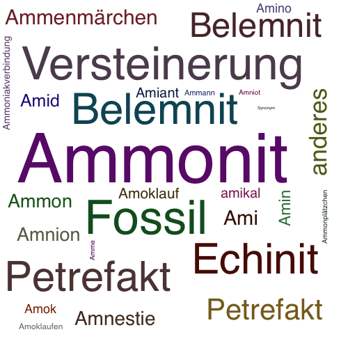 Ein anderes Wort für Ammonit - Synonym Ammonit