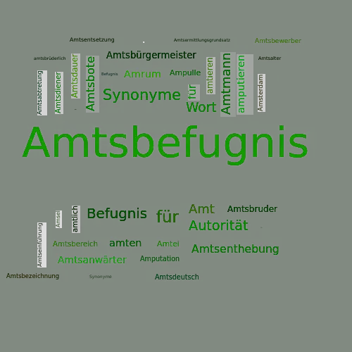 Ein anderes Wort für Amtsbefugnis - Synonym Amtsbefugnis