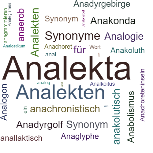 Ein anderes Wort für Analekta - Synonym Analekta