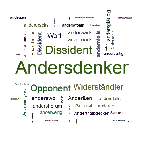 Ein anderes Wort für Andersdenker - Synonym Andersdenker